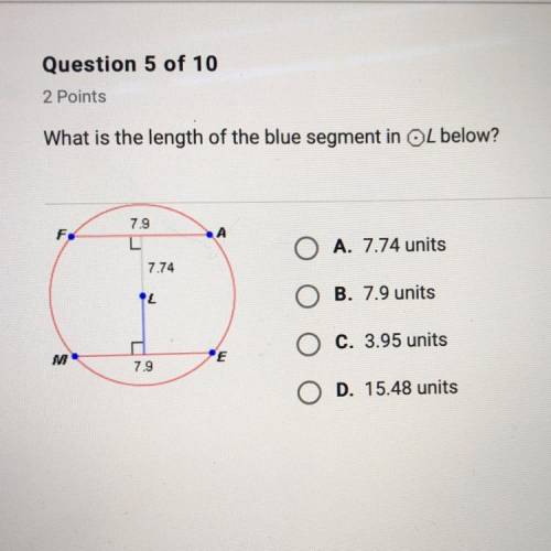 What is the length of the blue segment in OL below?