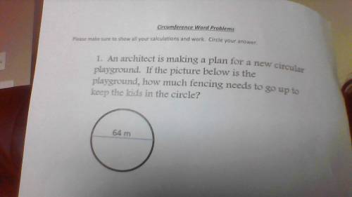 An architect is making a plan for a new circular playground. If the picture below is the playground