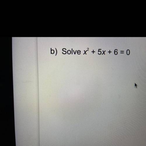Solve x^2 + 5x+6 = 0
