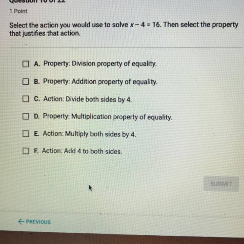 Select the property that justifies that action.