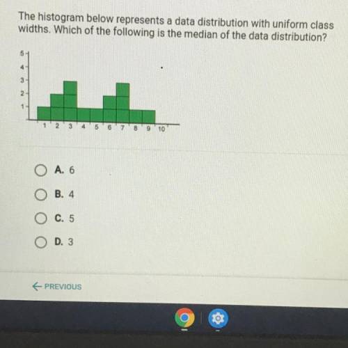 PLEASE HELP! WILL MARK BRAINLIEST ANSWER!

The histogram below represents a data distribution with