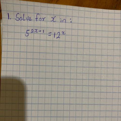 Solve for x in the question