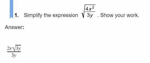 Last question! I need help with showing my work! I already have the answer in the attached image be