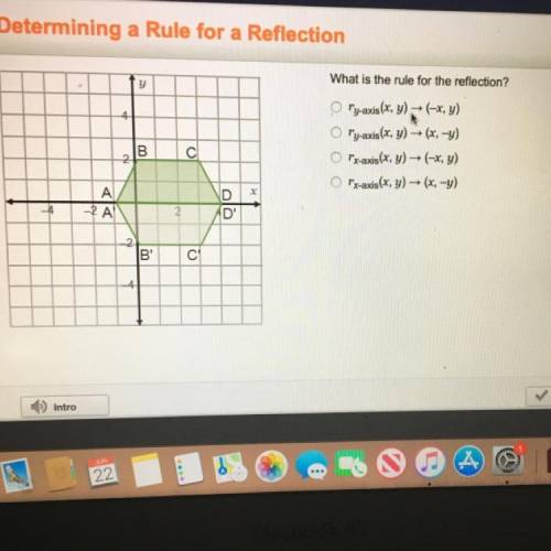 Determining a Rule for a Reflection

What is the rule for the reflection?
ry- axis(x, y) - (-x, y)