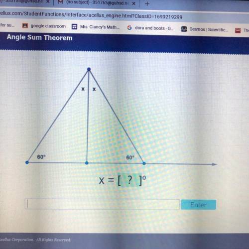 Please help with this Angle sum theorem problem