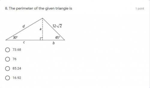 The perimeter of the given triangle is
