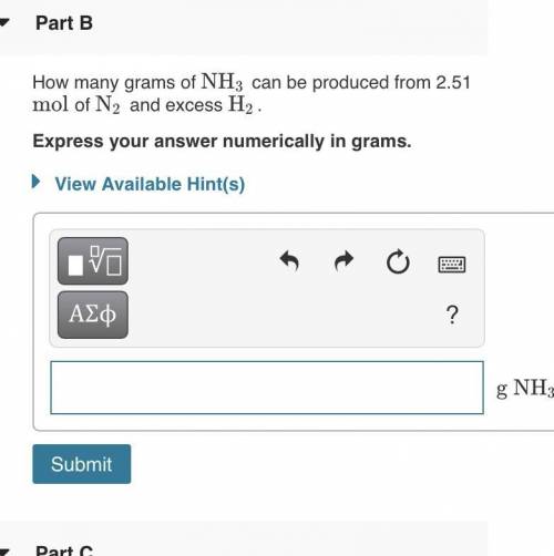 How many grams of NH3 can be produced from 2.51 mil of N2 and excess H2 ?

please help! due in a b