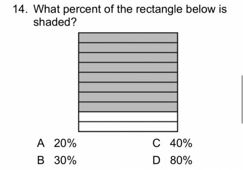 What percent of the rectangle below is shaded?