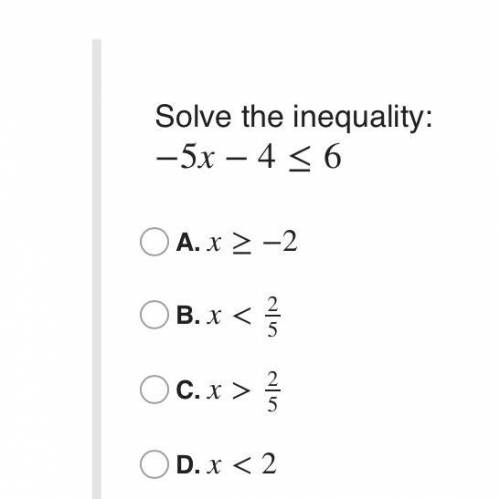 Answer the inequality