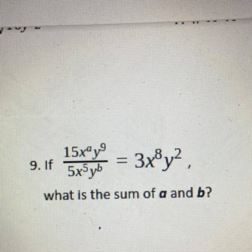 What is the sum of a and b?