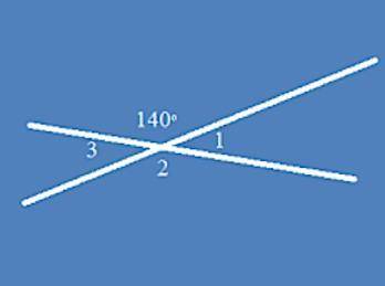 What is the measurement of angle 2 ?A.140˚ B.40˚ C.50˚ D.220˚