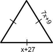 Determine the value of x in the figure. answers: A) x = 9 B) x = 6 C) x = 4.5 D) x = 3