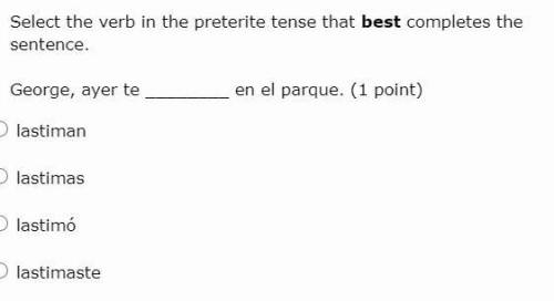 Very simple spanish ii question plz help im bad at spanish will give brainliest