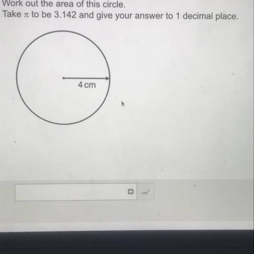 Work out the area of this circle
