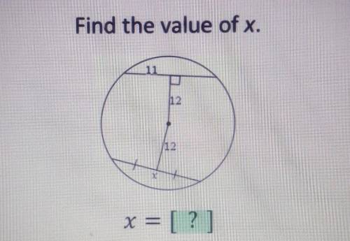 Find the value of x.