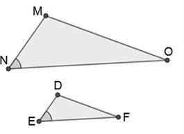 What additional information must be known to prove the triangles shown similar by AA? answers: A) ≅