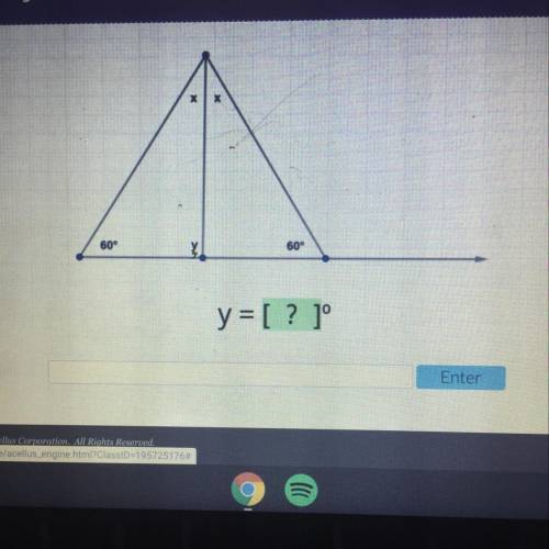 Angle sum theorem 
Y=?