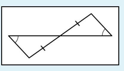 Instructions: Determine if the two triangles in the image are congruent. If they are, state how you