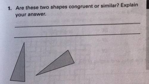 Are these two shapes congruent or similar? Explain your answer