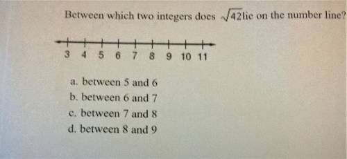 Between two integers does 42lie on the number line? I really need this answered!!