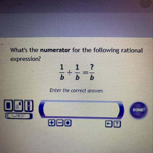 What's the numerator for the following rational
expression