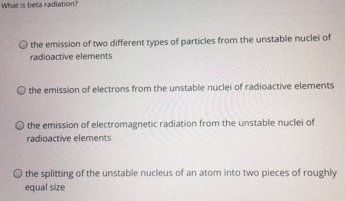 What is beta radiation?