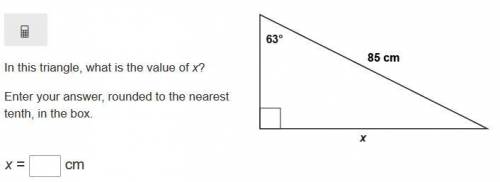In this triangle, what is the value of x