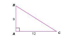 What is the length of BC in the right triangle below