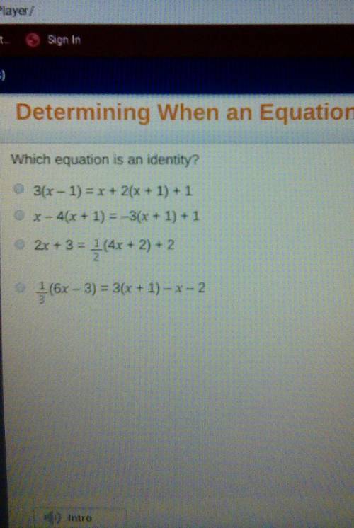 Which equation is an identity?