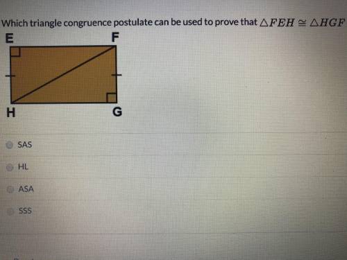 Which triangle is congruence postulate can be used to prove that