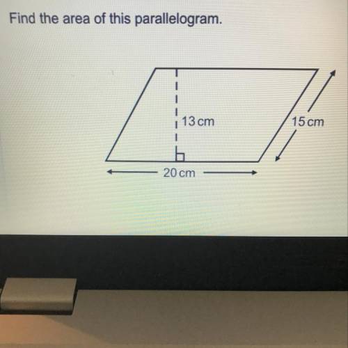 Find the area of this parallelogram in (cm2).