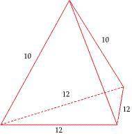 Find the total area of the regular pyramid. TA= (___+__√__)