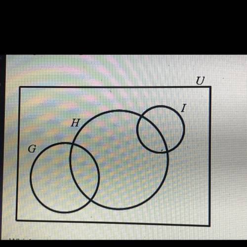 Which sets are best represented by the Venn diagram G = {odd numbers)

H = {even numbers)
1 = {pri
