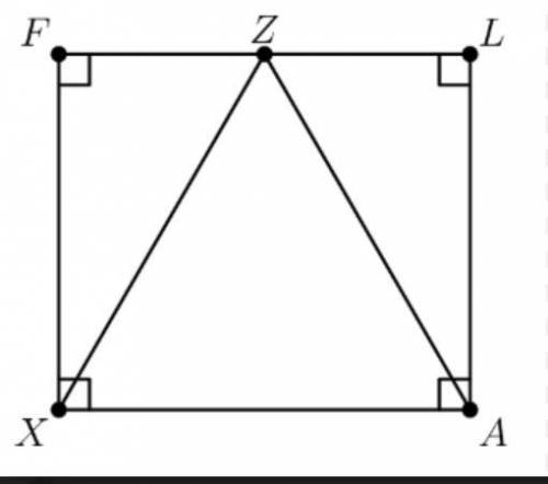 PLZZZZZZZZ HELPPPPP In the figure below, ΔZAX is equilateral and has a perimeter 30.