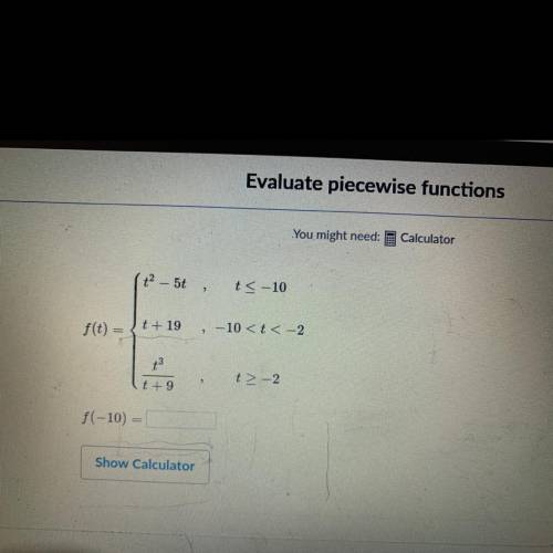 Evaluate piecewise functions