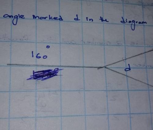 The one gives the answer will be marked as the brainliest.......

The size of the angle marked D i