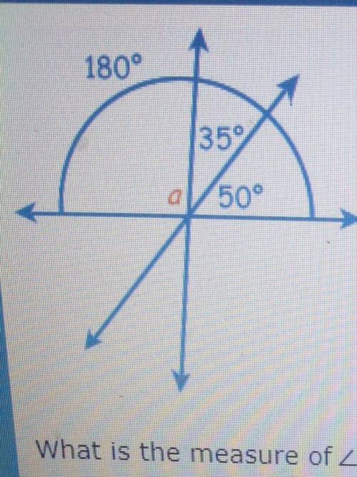 What is the measure of angle a?