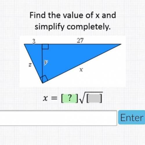 Find the value of x and simplify completely. Just answer needed , not explanation
