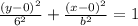 \frac{(y-0)^2}{6^2}+\frac{(x-0)^2}{b^2}=1