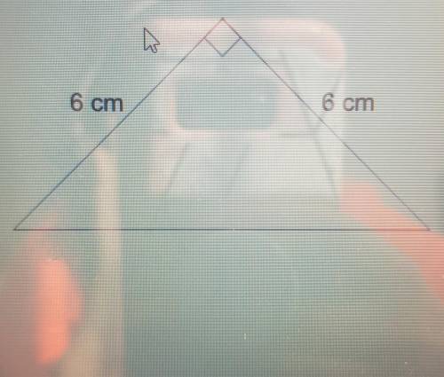 Calculate the area of the triangle.State the units of your answer.6 cm6 cm