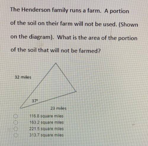 The Henderson family runs a farm. A portion of the soil on their farm will not be used. What is the