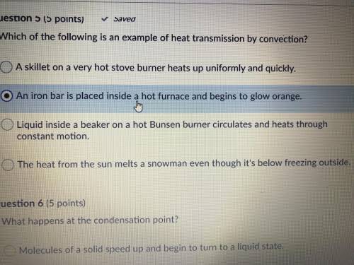 Which of the following is an example of heat convection?