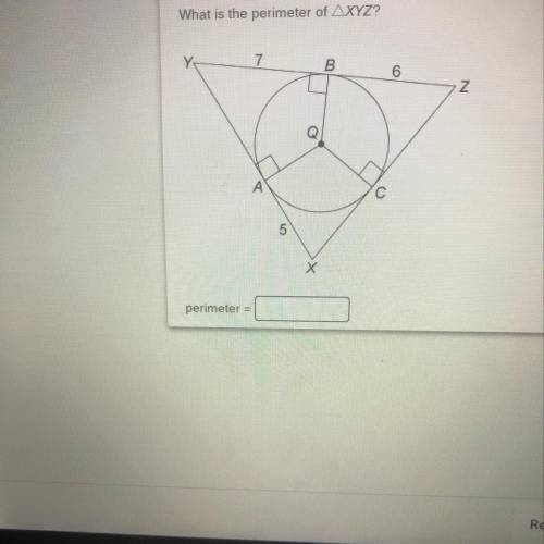 What is the perimeter of XYZ. Geometry