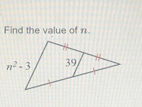 Find the value of n. With the answer choices A. Square root of 45 B.9 C.square root of 22.5 D.18