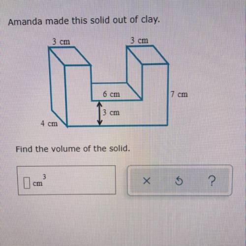 PLS HELP ME WITH FINDING THE VOLUME OF THIS SOLID