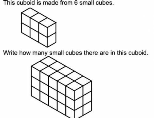 Write how many small cubes there are in this cuboid