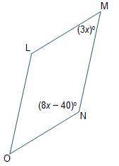 Please help! Figure LMNO is a parallelogram. What is the value of