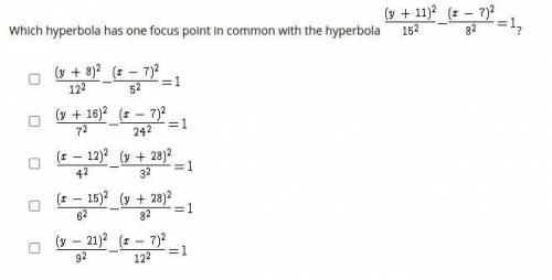 Which hyperbola has one focus point in common with the hyperbola: