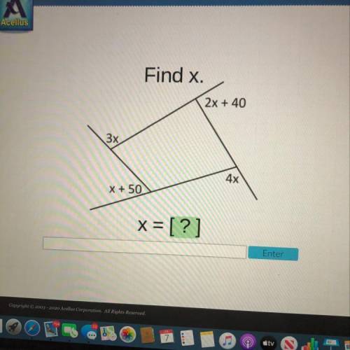 Find x.
help please !!!