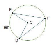 What is the measure of angle EFD? 37.5° 45° 47.5° 55°